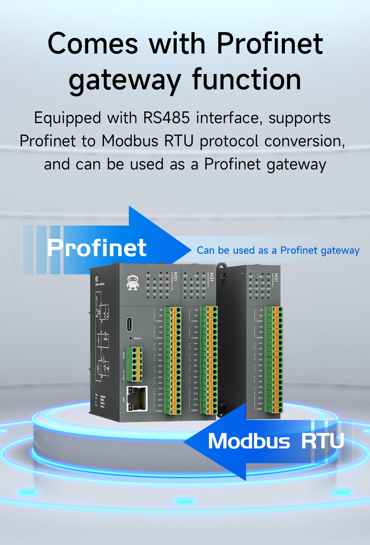 M31 PROFINET remote I/O peamoodul 8DI + 8DO